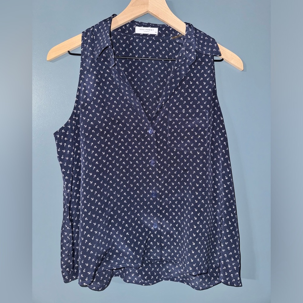 Equipment Femme Silk Sleeveless Blouse